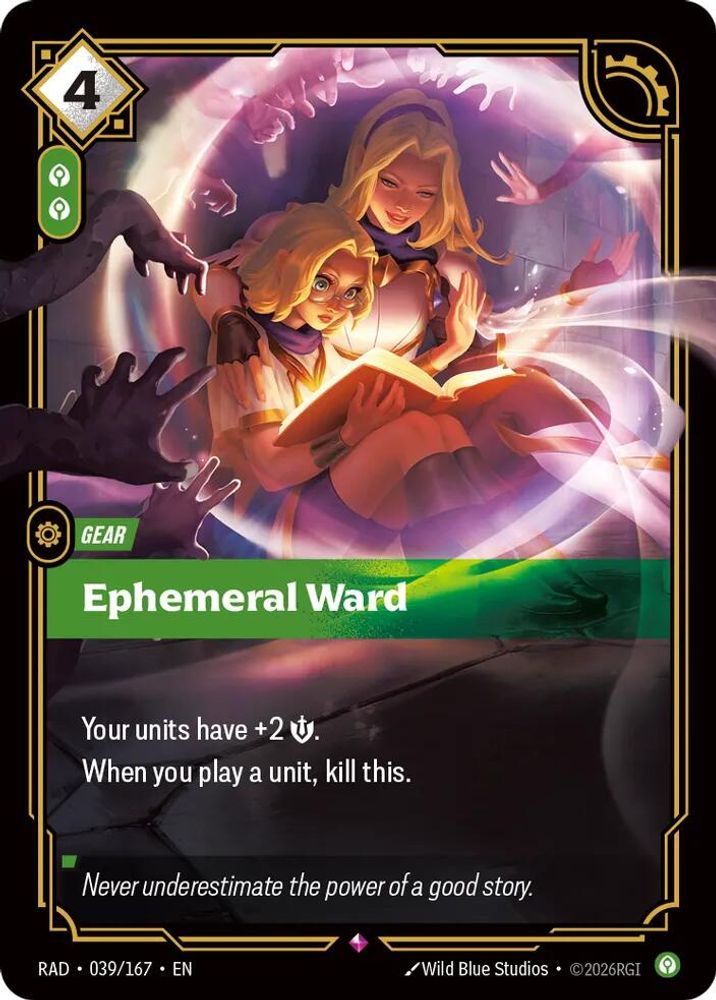 Ephemeral Ward 039/167 Rare Radiance Riftbound Foil Near Mint
