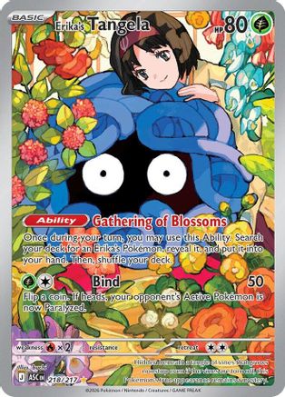 Erika's Tangela 218/217 Illustration Rare Ascended Heroes Pokemon Near Mint