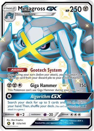 Metagross GX 157a/145 Holo Promo Alternate Art Promos Pokemon Holo Near Mint