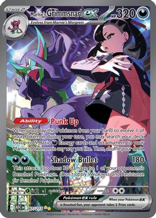 Marnie's Grimmsnarl ex 287/217 Ascended Heroes Pokemon NM