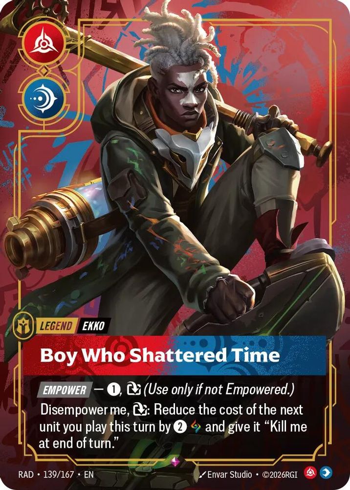Ekko, Boy Who Shattered Time 139/167 Rare Radiance Riftbound Foil Near Mint