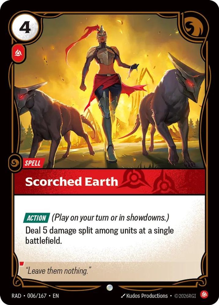 Scorched Earth 006/167 Common Radiance Riftbound Near Mint