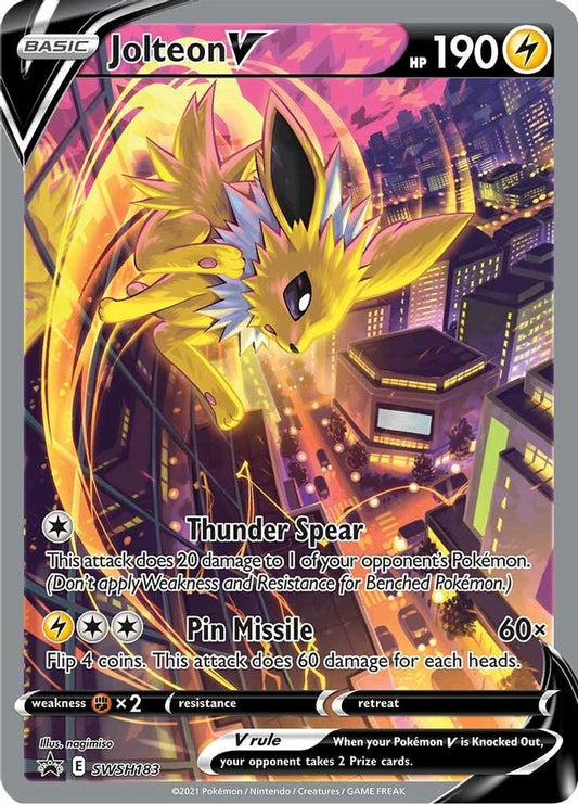Jolteon V SWSH183 Holo Promo Sword & Shield Promo Pokemon Near Mint