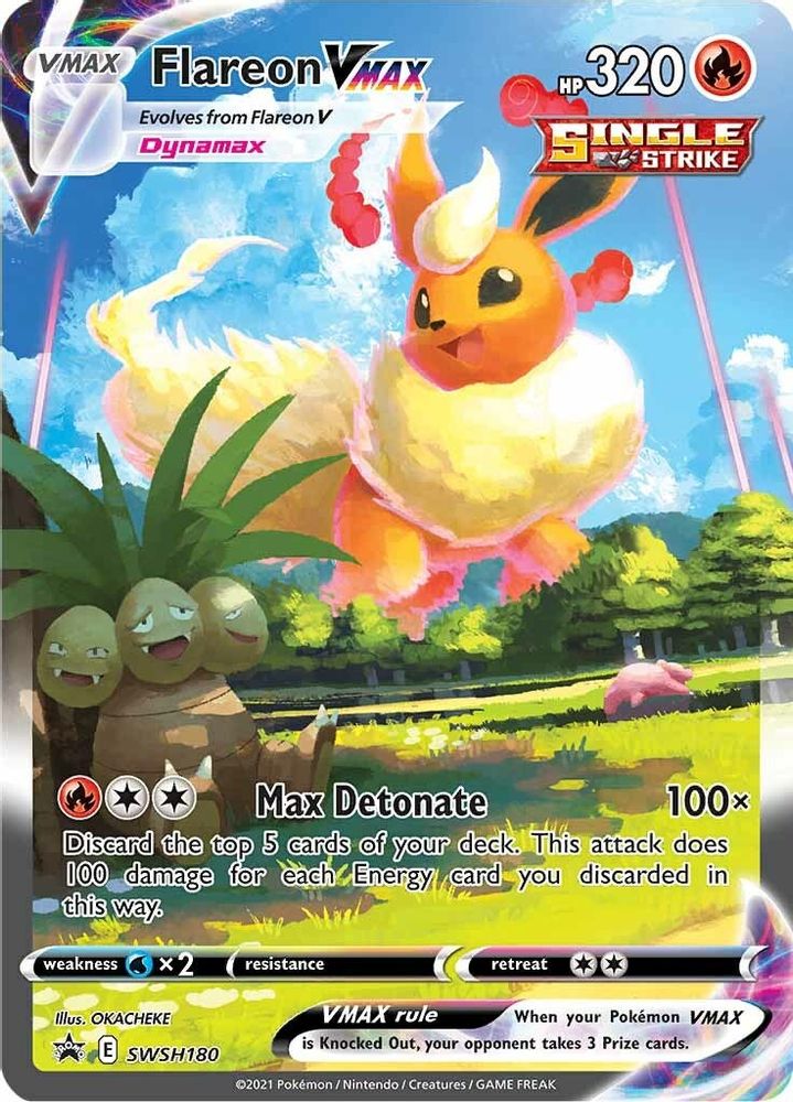 Flareon VMAX SWSH180 Holo Promo Sword & Shield Promo Pokemon Near Mint