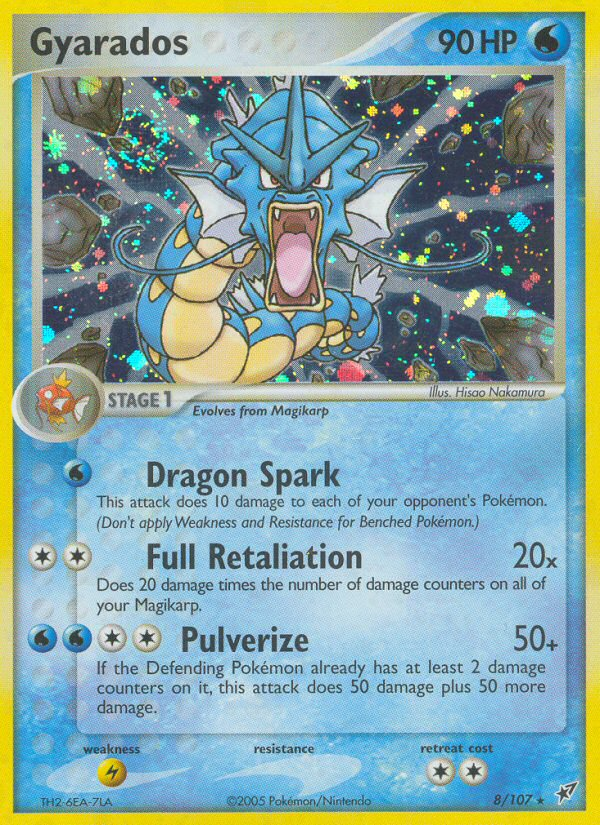 Gyarados 8/107 Holo Rare Deoxys Pokemon Lightly Played