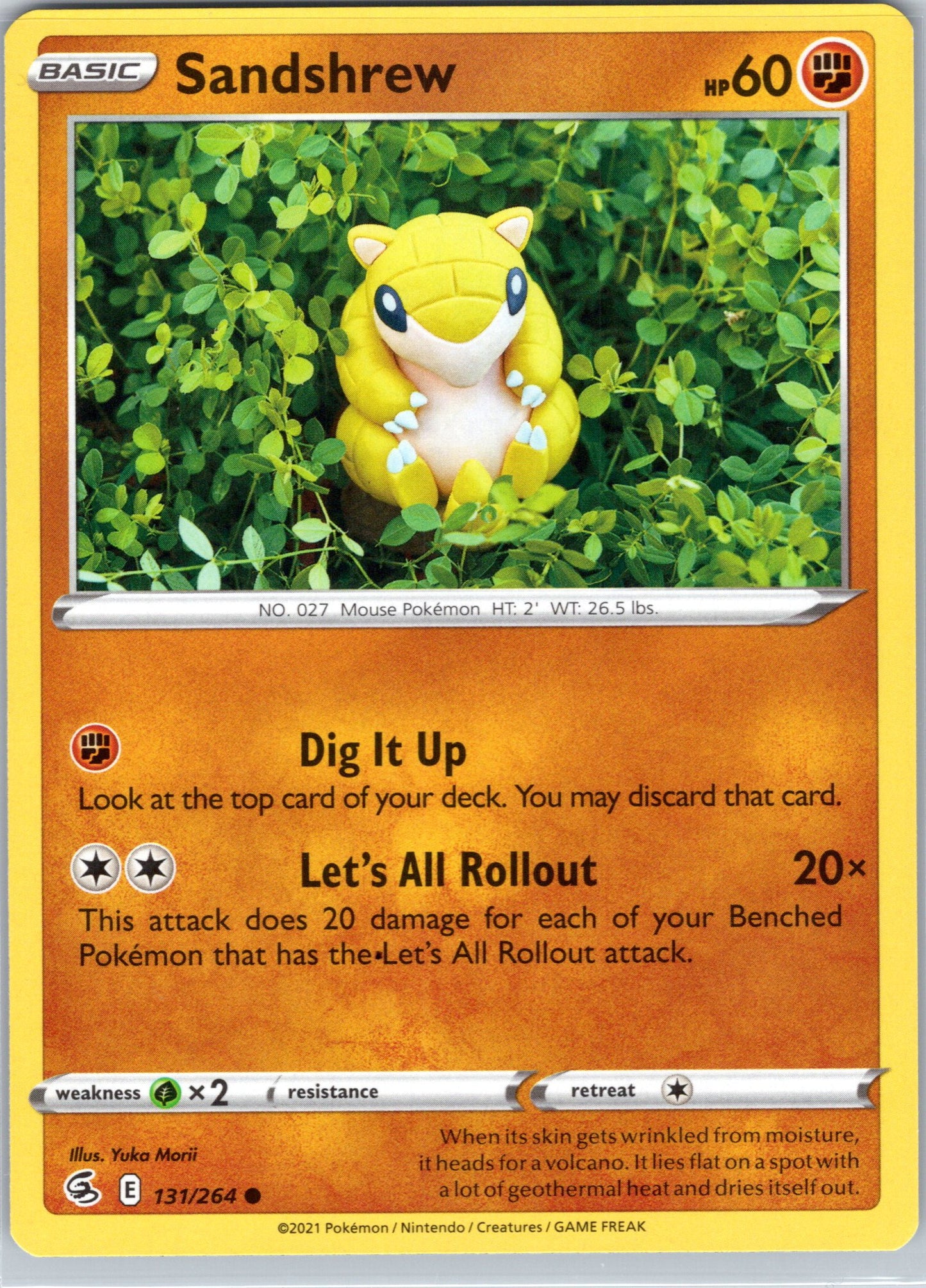 Sandshrew 131/264 Fusion Strike Pokemon Near Mint