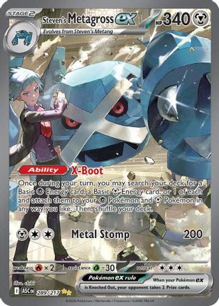 Steven's Metagross ex 289/217 Ascended Heroes Pokemon NM