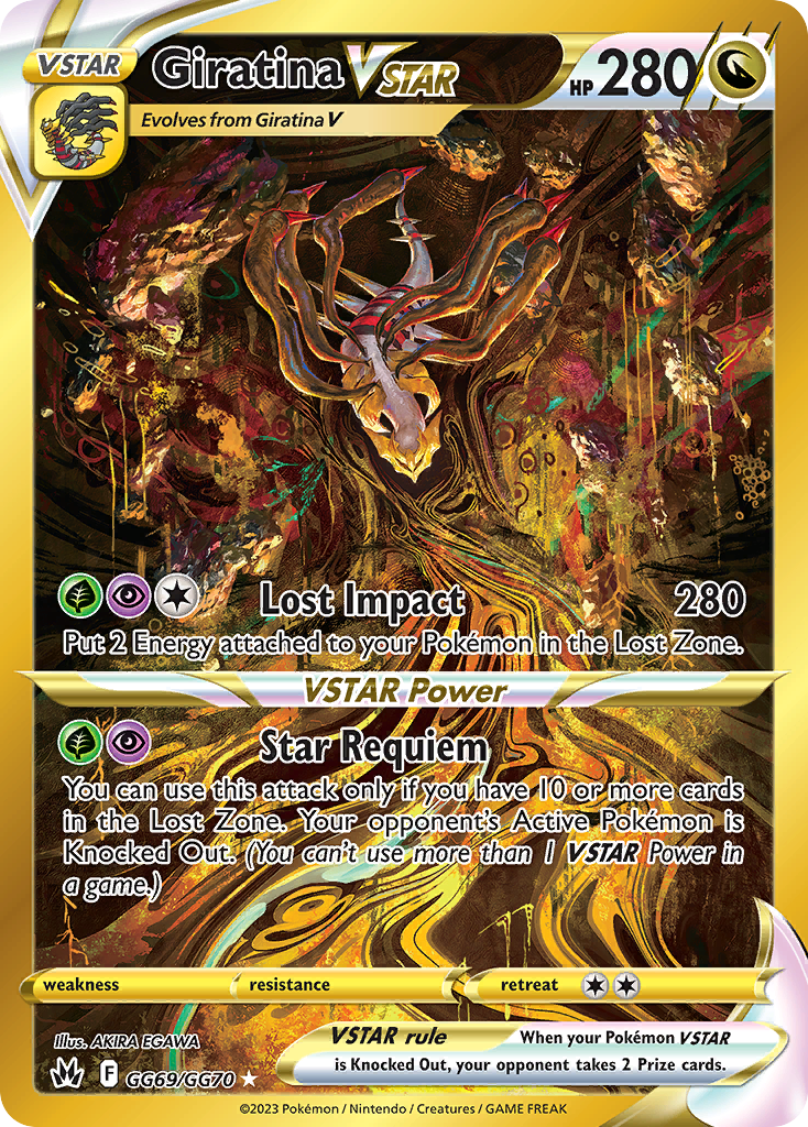 Giratina VSTAR GG69/GG70 Secret Rare Crown Zenith Galarian Gallery Pokemon NM