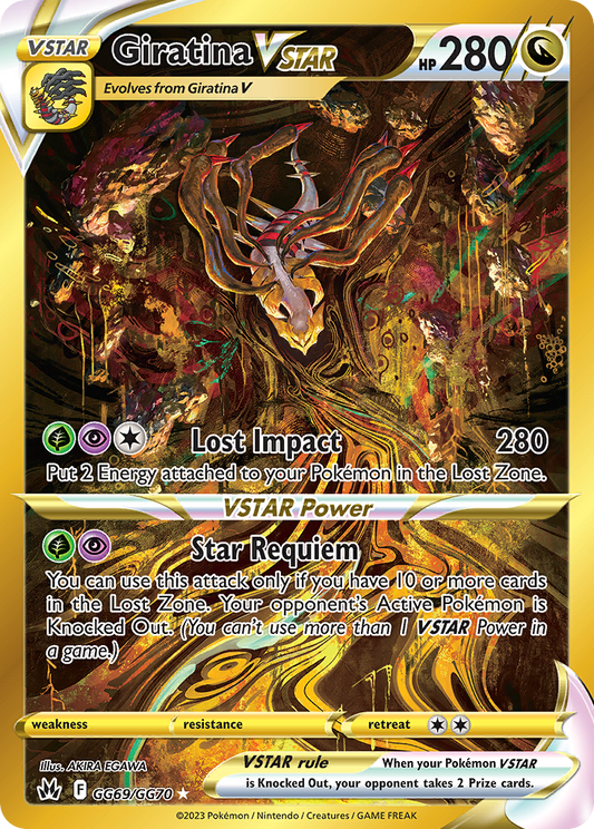 Giratina VSTAR GG69/GG70 Secret Rare Crown Zenith Galarian Gallery Pokemon NM