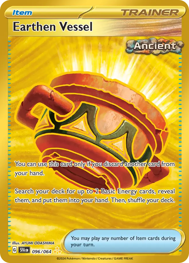 Earthen Vessel 096/064 Hyper Rare Shrouded Fable Pokemon Near Mint