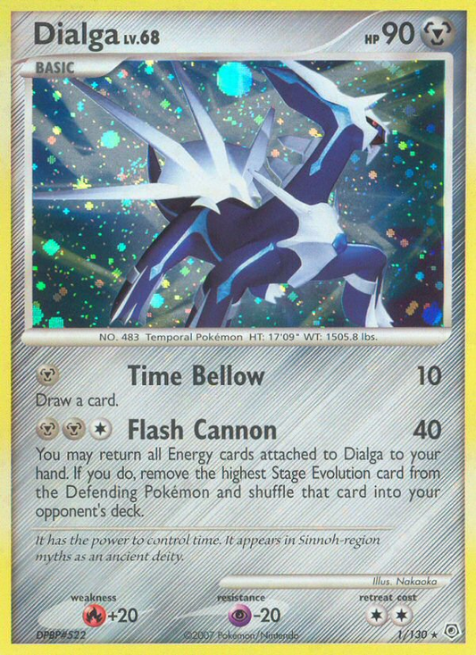 Dialga 1/130 Holo Rare Diamond & Pearl Pokemon Holo Near Mint