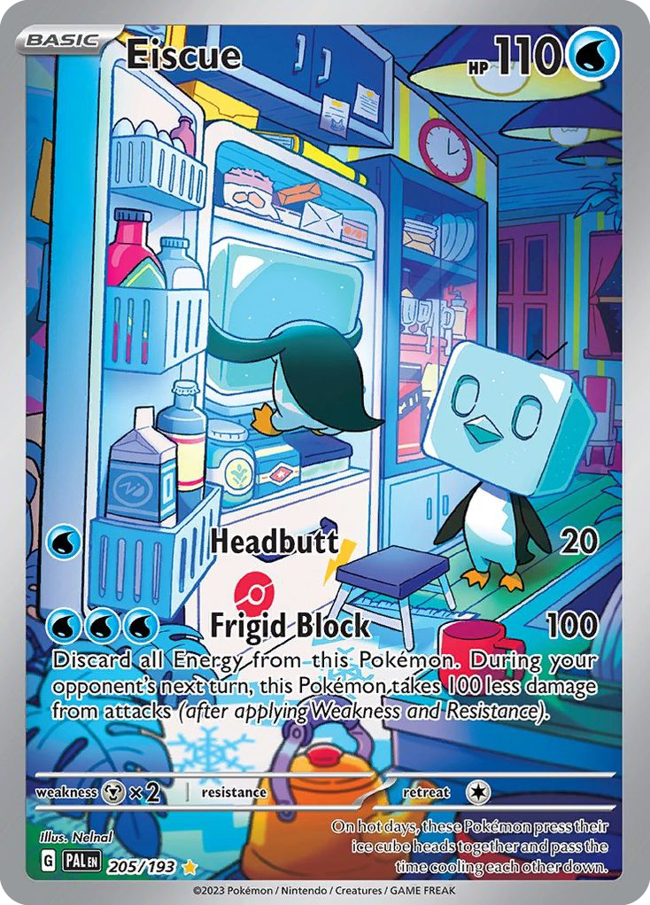 Eiscue 205/193 Illustration Rare Paldea Evolved Pokemon Holo Near Mint