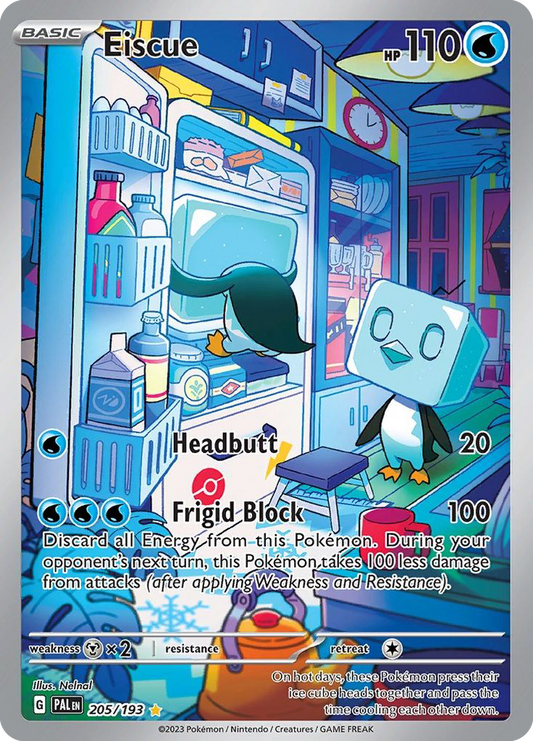 Eiscue 205/193 Illustration Rare Paldea Evolved Pokemon Holo Near Mint