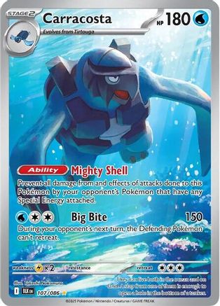 Carracosta 107/086 Holo Illustration Rare Black Bolt Pokemon Near Mint