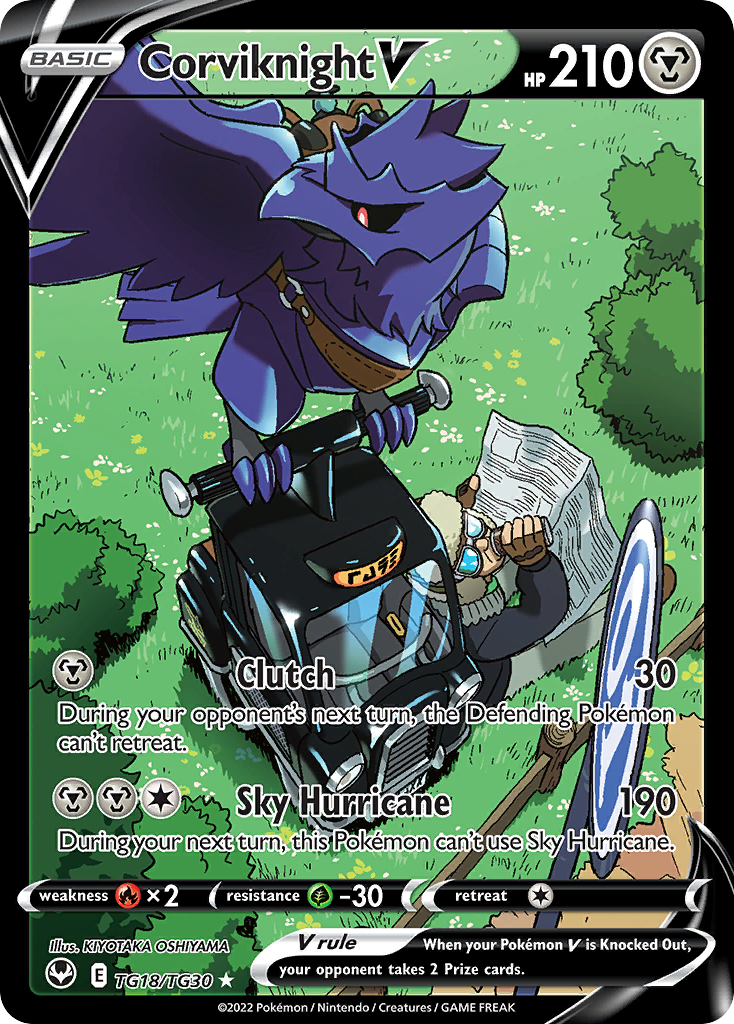 Corviknight V TG18/TG30 Holo V Rare Silver Tempest Trainer Gallery Pokemon NM