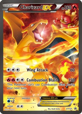 Charizard EX XY121 Holo Promo XY Promo Pokemon Moderately Played