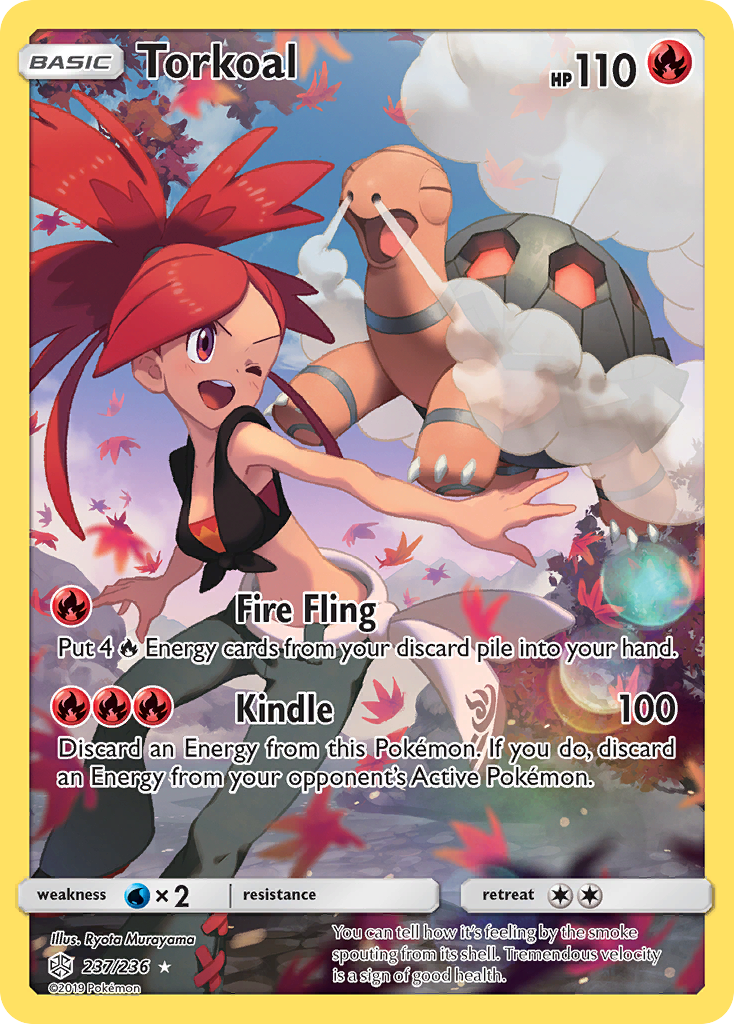 Torkoal 237/236 Secret Rare Cosmic Eclipse Pokemon Near Mint