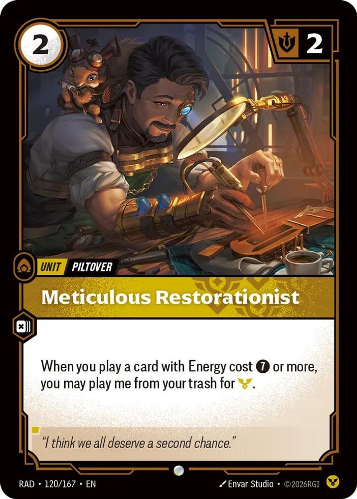 Meticulous Restorationist 120/167 Common Radiance Riftbound Near Mint