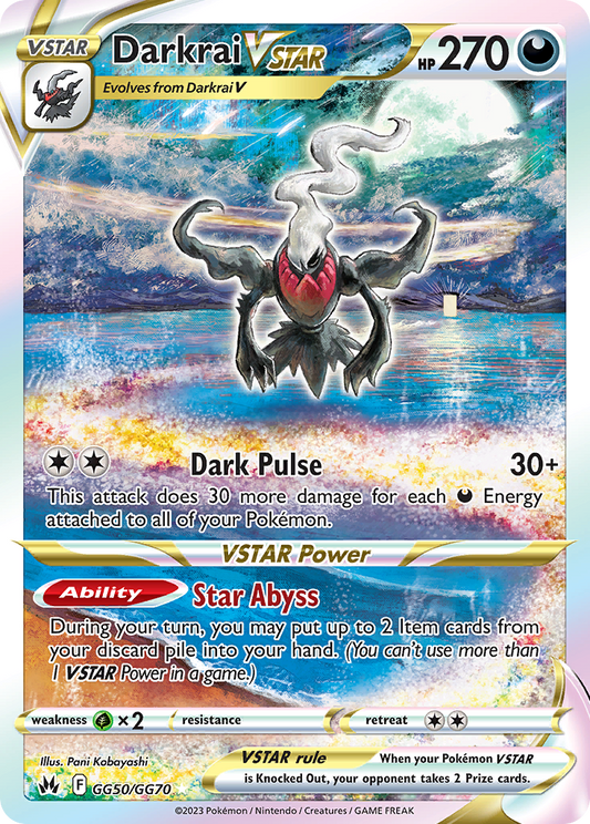 Darkrai VSTAR GG50/GG70 Holo Crown Zenith Galarian Gallery Pokemon Holo NM