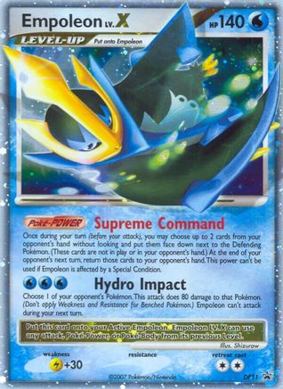 Empoleon LV.X DP11 Holo Promo Diamond and Pearl Promos Pokemon Moderately Played
