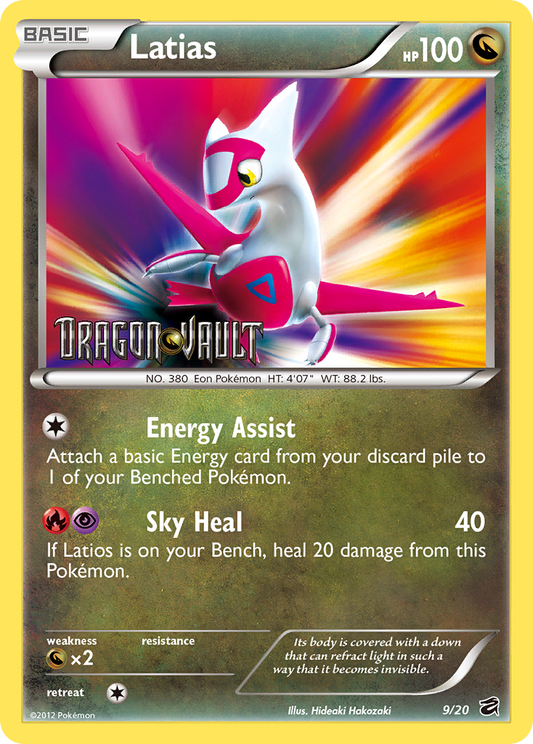 Latias 9/20 Holo Rare Dragon Vault Pokemon Holo Near Mint