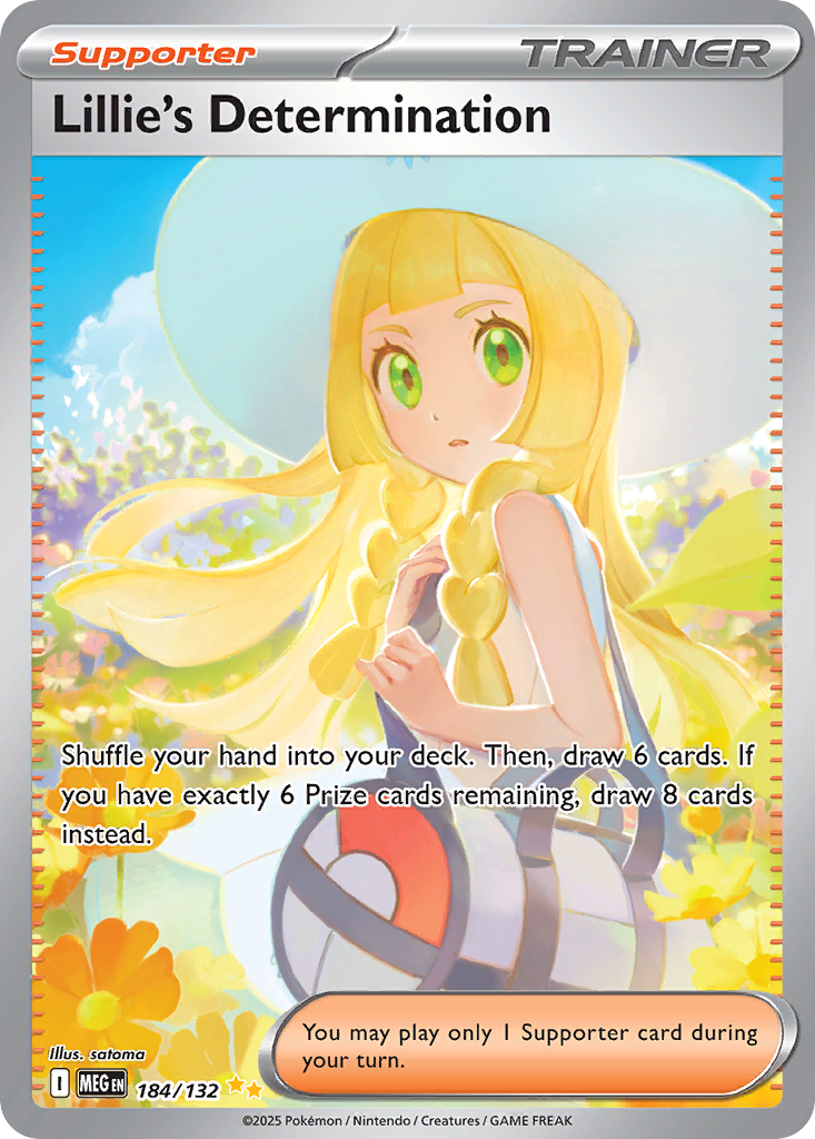 Lillie's Determination 184/132 Mega Evolution Pokemon Holo NM