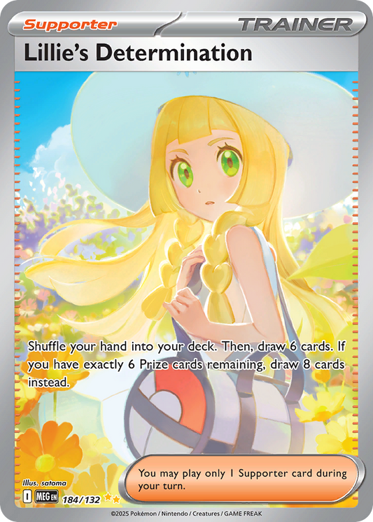 Lillie's Determination 184/132 Mega Evolution Pokemon Holo NM
