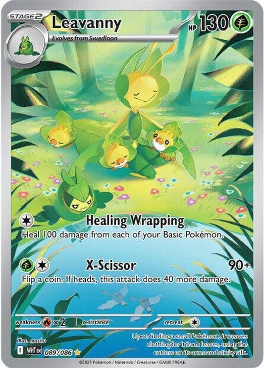 Leavanny 089/086 Illustration Rare White Flare Pokemon Holo Near Mint