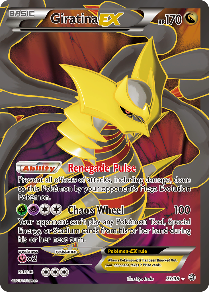 Giratina EX 93/98 Ultra Rare Ancient Origins Pokemon Holo Lightly Played