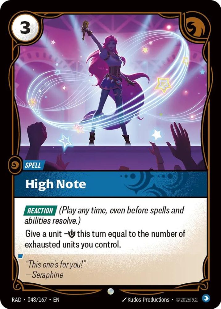 High Note 048/167 Common Radiance Riftbound Near Mint