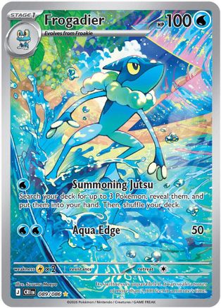 Frogadier 089/086 Shiny Rare ME04: Chaos Rising Pokemon Near Mint