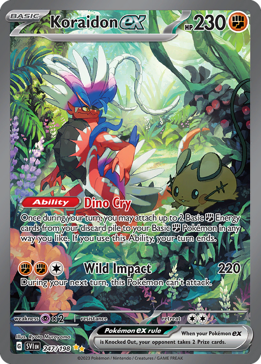 Koraidon ex 247/198 Special Illustration Rare Scarlet & Violet Pokemon Near Mint