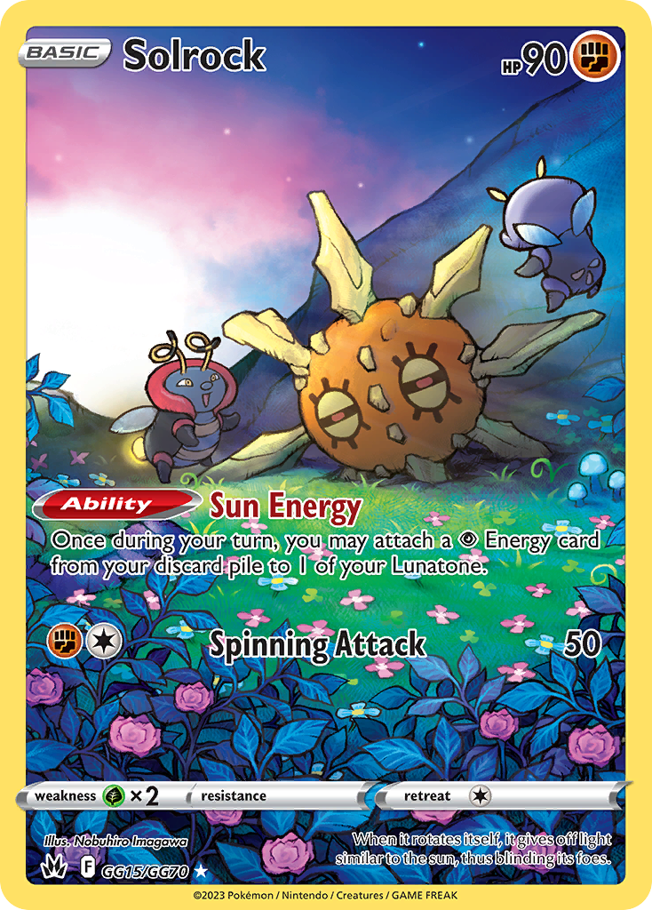 Solrock GG15/GG70 Holo Crown Zenith Galarian Gallery Pokemon NM