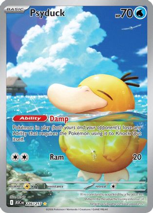 Psyduck 226/217 Illustration Rare Ascended Heroes Pokemon Holo Near Mint