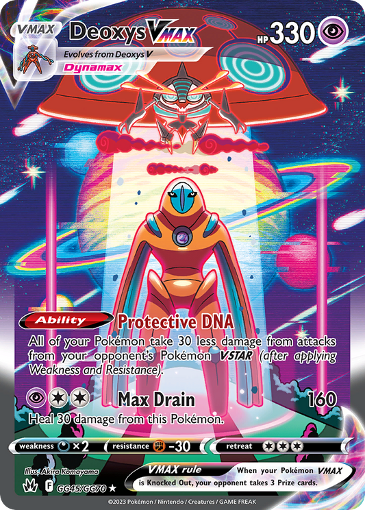 Deoxys VMAX GG45/GG70 Holo VMAX Rare Crown Zenith Galarian Gallery Pokemon NM