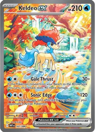 Keldeo ex 167/086 Holo Special Illustration Rare White Flare Pokemon Holo NM