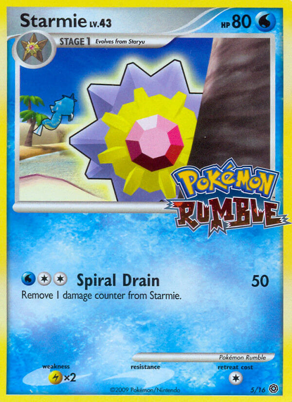 Starmie 5/16 Pokemon Rumble Pokemon Lightly Played