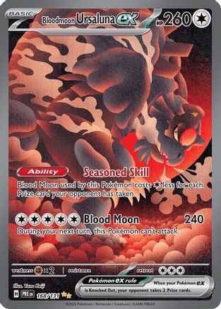 Bloodmoon Ursaluna ex 168/131 Prismatic Evolutions Pokemon NM