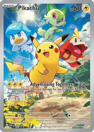 Pikachu 027 Holo Promo Scarlet & Violet Promo Pokemon Holo Near Mint