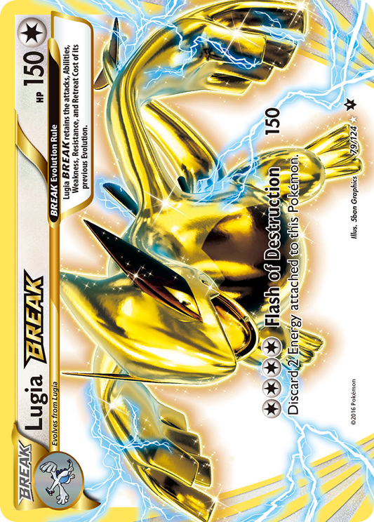 Lugia BREAK 79/124 BREAK Rare Fates Collide Pokemon Holo Lightly Played