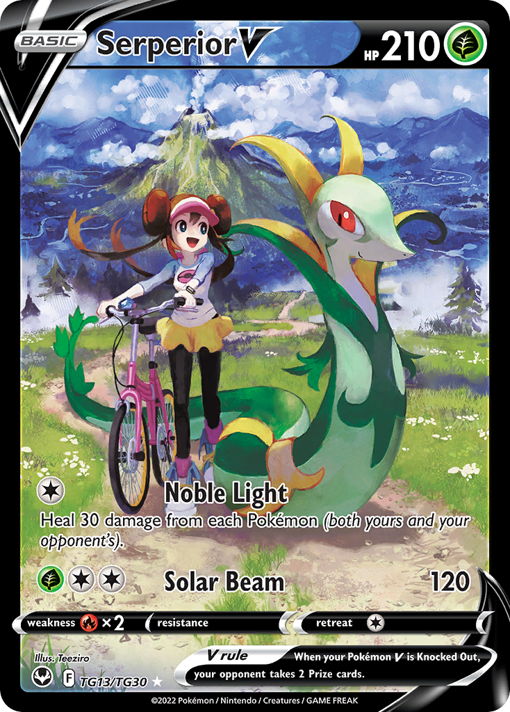 Serperior V TG13/TG30 Holo V Rare Silver Tempest Trainer Gallery Pokemon NM