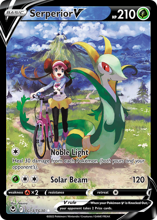 Serperior V TG13/TG30 Holo V Rare Silver Tempest Trainer Gallery Pokemon NM