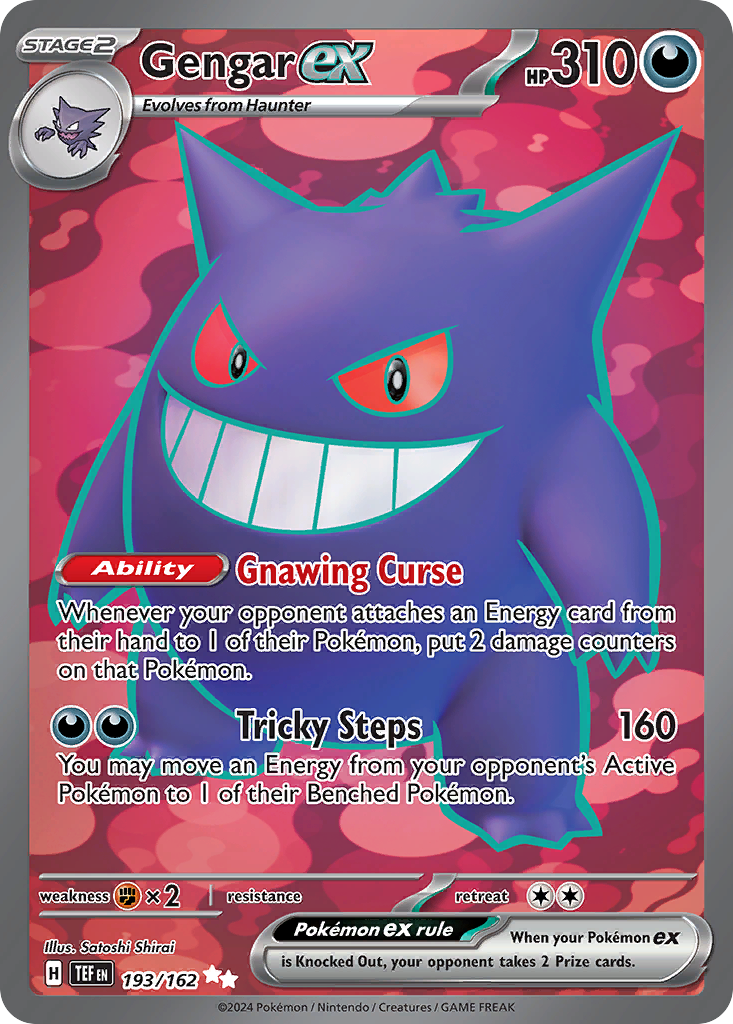 Gengar ex 193/162 Ultra Rare Temporal Forces Pokemon Near Mint
