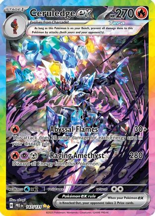 Ceruledge ex 147/131 Special Illustration Rare Prismatic Evolutions Pokemon NM
