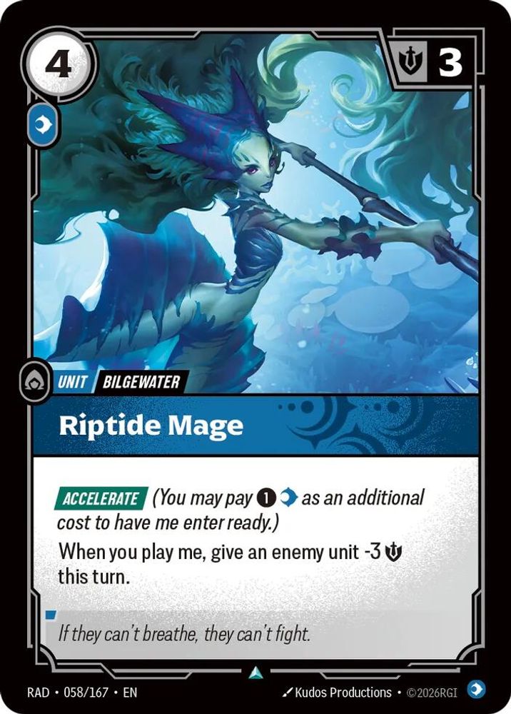 Riptide Mage 058/167 Uncommon Radiance Riftbound Near Mint