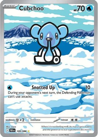 Cubchoo 109/086 Holo Illustration Rare Black Bolt Pokemon Near Mint