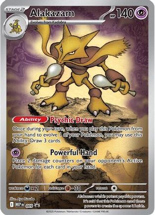 Alakazam 009 Holo Promo ME: Mega Evolution Promo Pokemon Near Mint