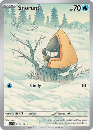 Snorunt 227/217 Illustration Rare Ascended Heroes Pokemon Near Mint