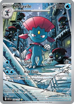 Weavile 228/217 Illustration Rare Ascended Heroes Pokemon Near Mint