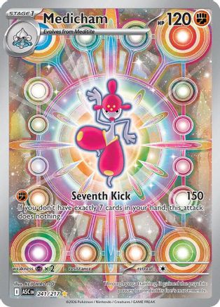 Medicham 241/217 Illustration Rare Ascended Heroes Pokemon Near Mint